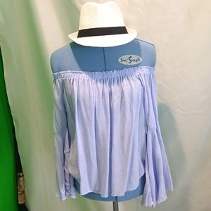 Blue and White striped top